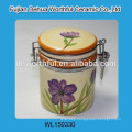 Promotion seal pot with purple flower design